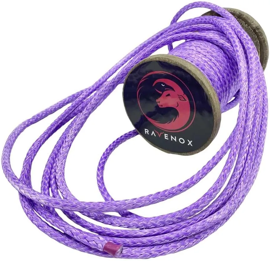 Ravenox HMPE Rope - (1.75 mm inch x 100 feet) - Heavy Duty Braided Synthetic Line for Fishing, Camping, Hammock, Tow Winch, Dyneema Cord, Kevlar & Paracord Accessory Alternative
