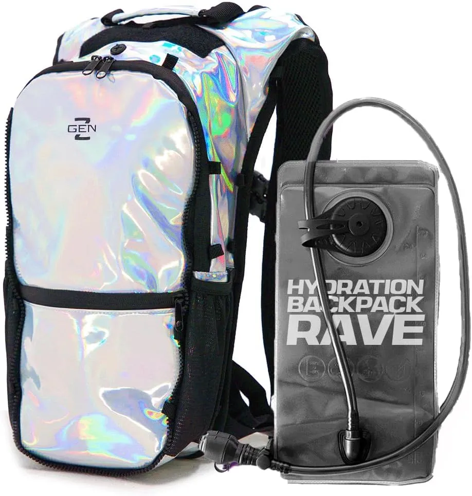 RaveRunner® Anti-Theft Hydration Backpack | Rave Hydration Pack, Festival Water Bag, Hydropack Rave, Rave Camelbak