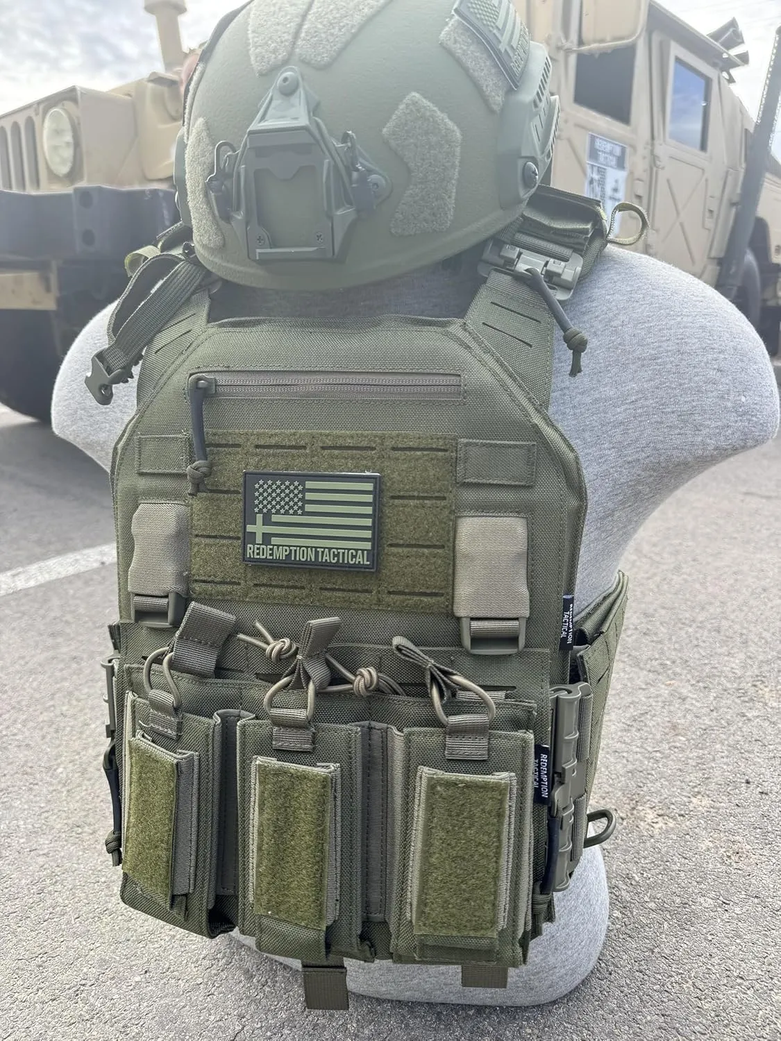 Redemption Crusader 2.0 Molle Quick Release Buckles Vest with Side Cummerbund Pouches and Triple Pouch