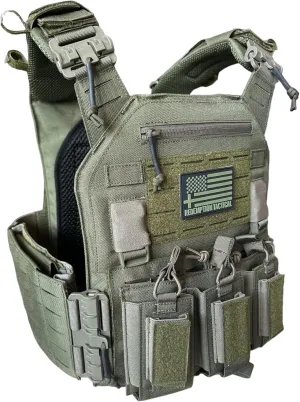 Redemption Crusader 2.0 Molle Quick Release Buckles Vest with Side Cummerbund Pouches and Triple Pouch