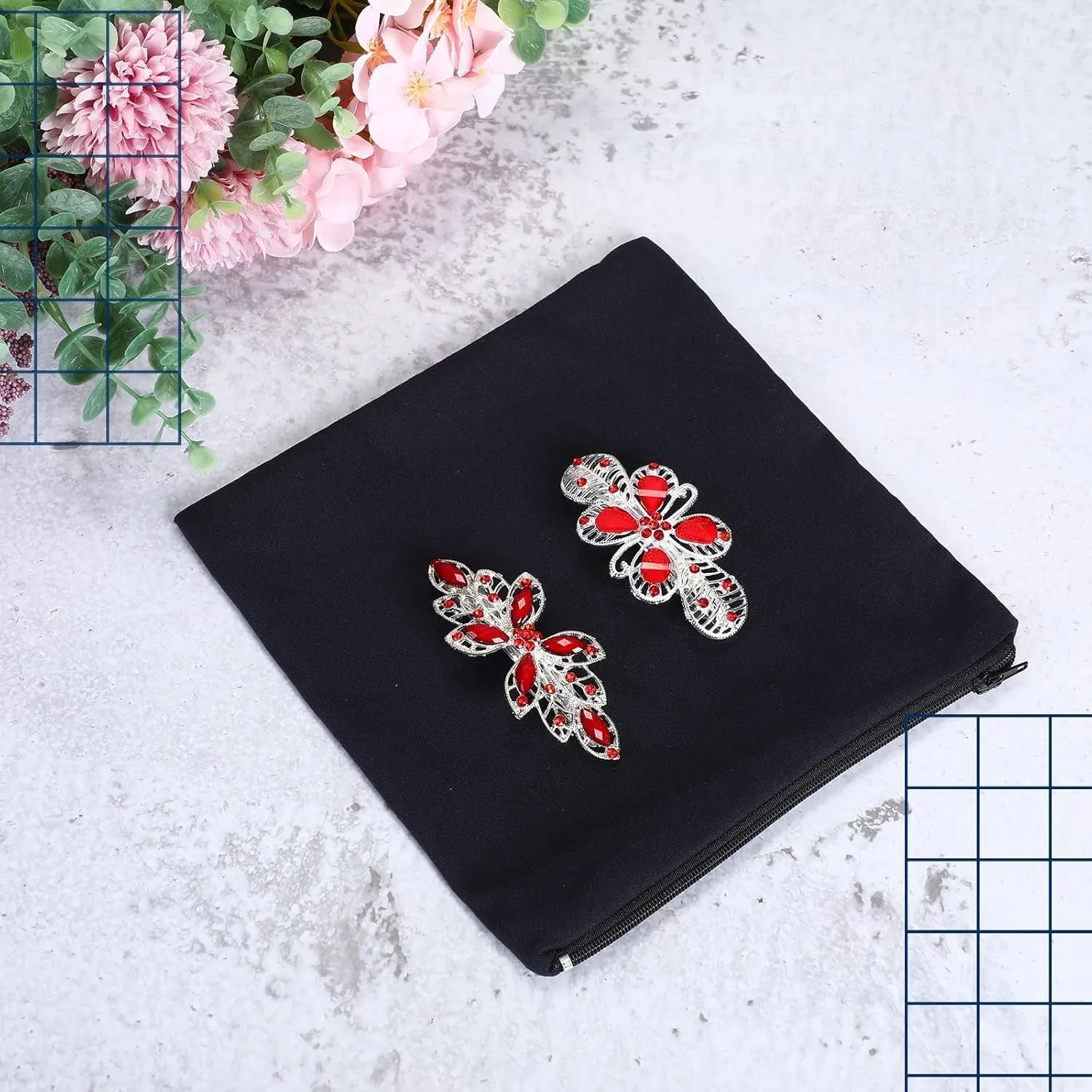 Reginary 12 Pieces Zippered Silver Jewelry Storage Bags Anti Tarnish Silver Protection Bags Jewelry Tarnish Prevention Cloth Pouches for Jewelry Necklace Bracelet Earrings