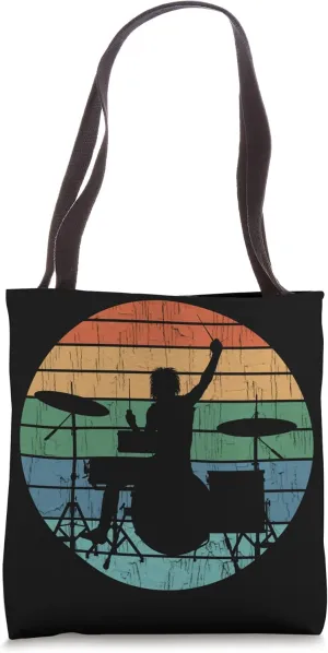 Retro Drums Drumming Drummer Funny Drummer Tote Bag
