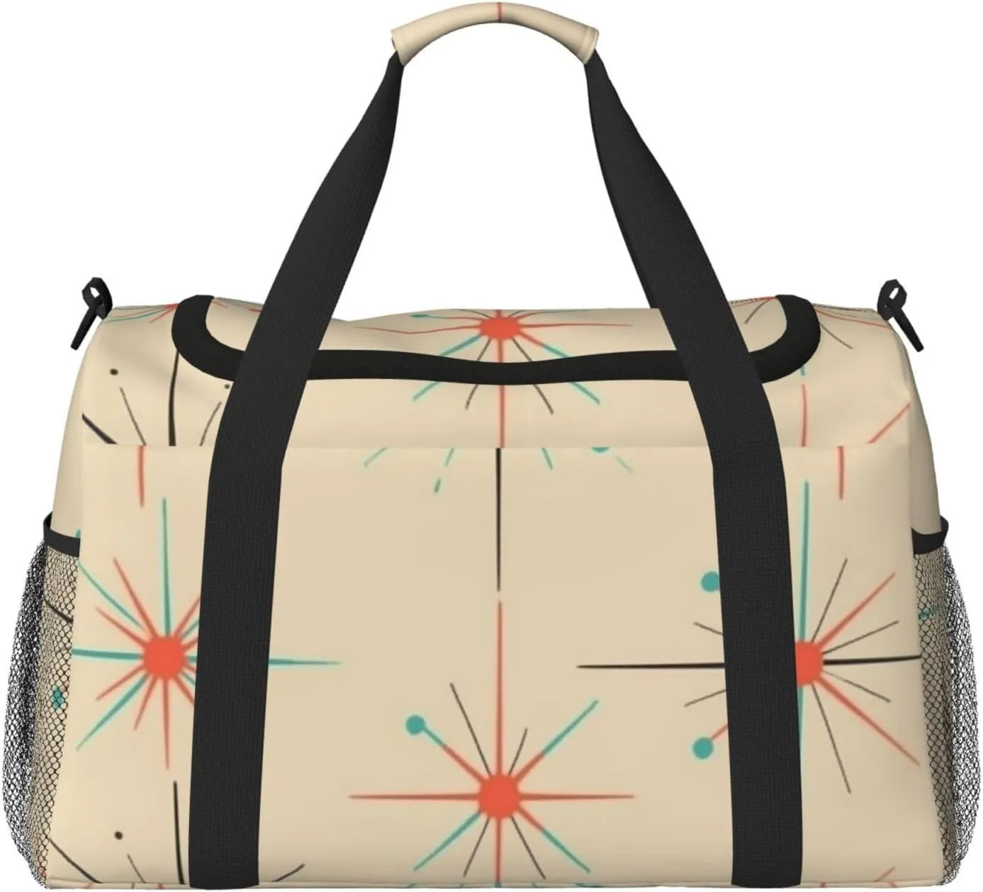 Retro Symmetrical Star Travel Duffel Bag Tote Bag Sports Gym Bag For Women And Men