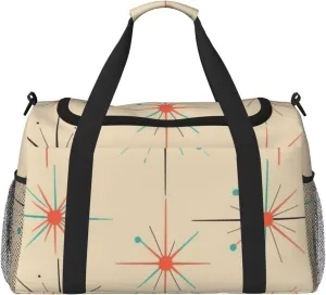 Retro Symmetrical Star Travel Duffel Bag Tote Bag Sports Gym Bag For Women And Men