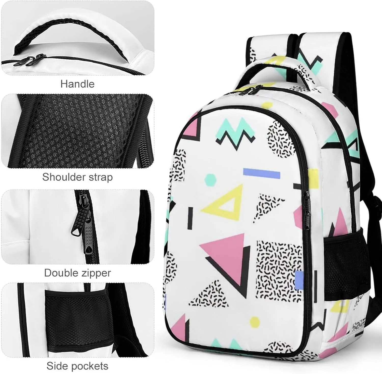 Retro Vintage Fashion Large Capacity, Lightweight, And Stylish Pocket Double Backpack