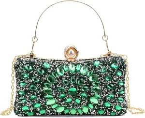 Rhinestone Clutch Purse Formal Evening Bag for Wedding Party