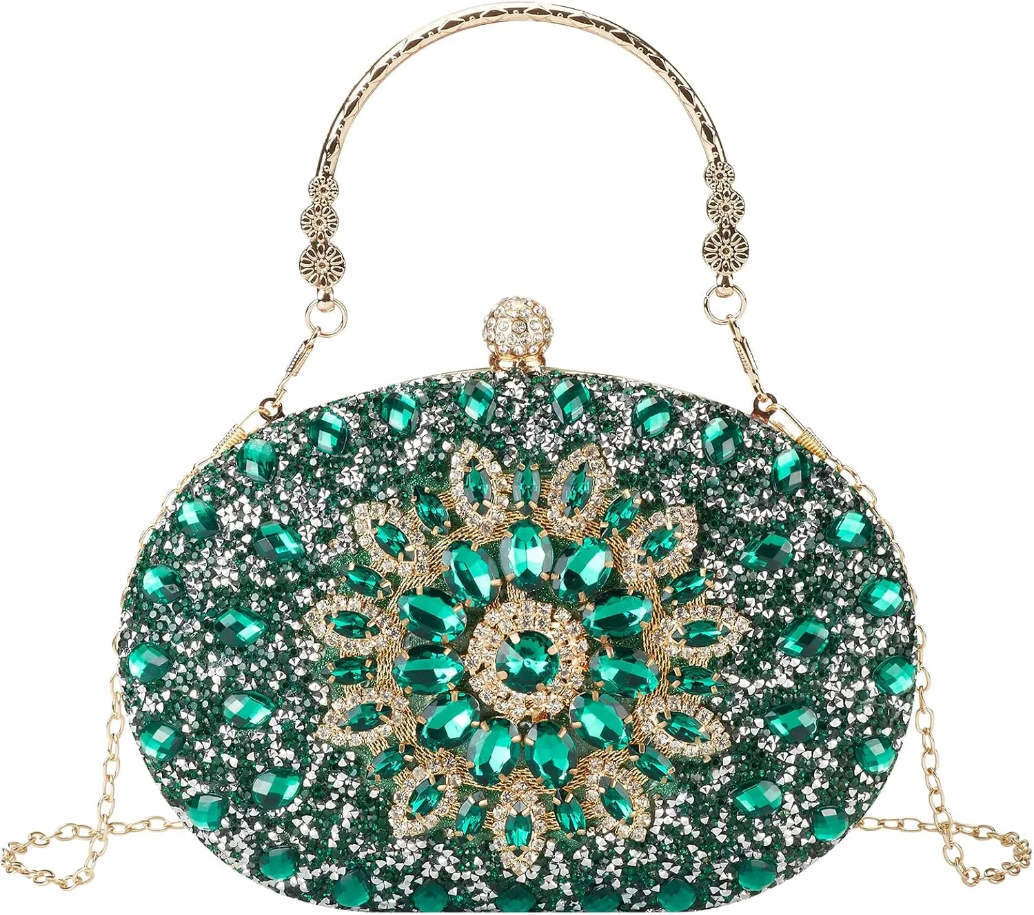 Rhinestone Evening Clutch Purses for Women Evening Weddings,Party Purses Crystal Diamond Glitter Sparkly Handbag