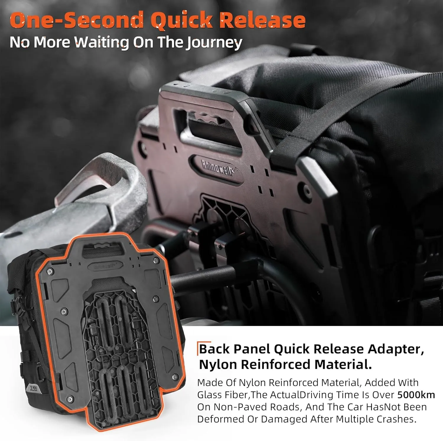 Rhinowalk Motorcycle Saddlebags 35L Waterproof, Quick Release Motorbike Side Bag, Universal Fit Motorcycle Side Bags (1-Piece)