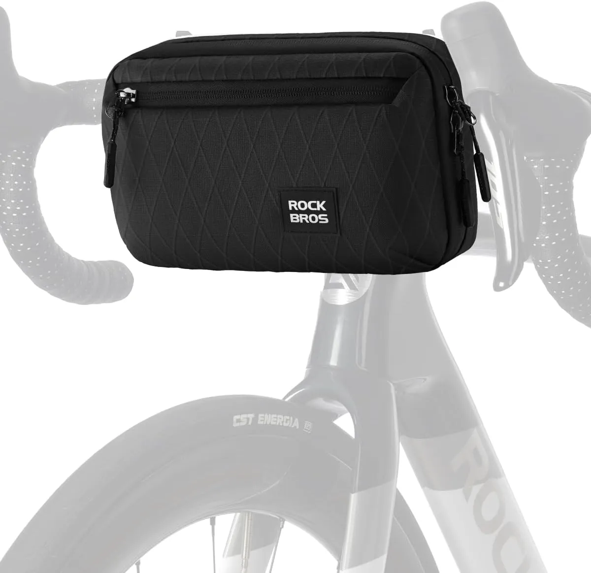 ROCKBROS Bike Handlebar Bag, 2.1L Large Capacity Bike Front Bag, Quick Release Handlebar Bags for Bicycles Scooters, Multifunctional Shoulder Waist Bag