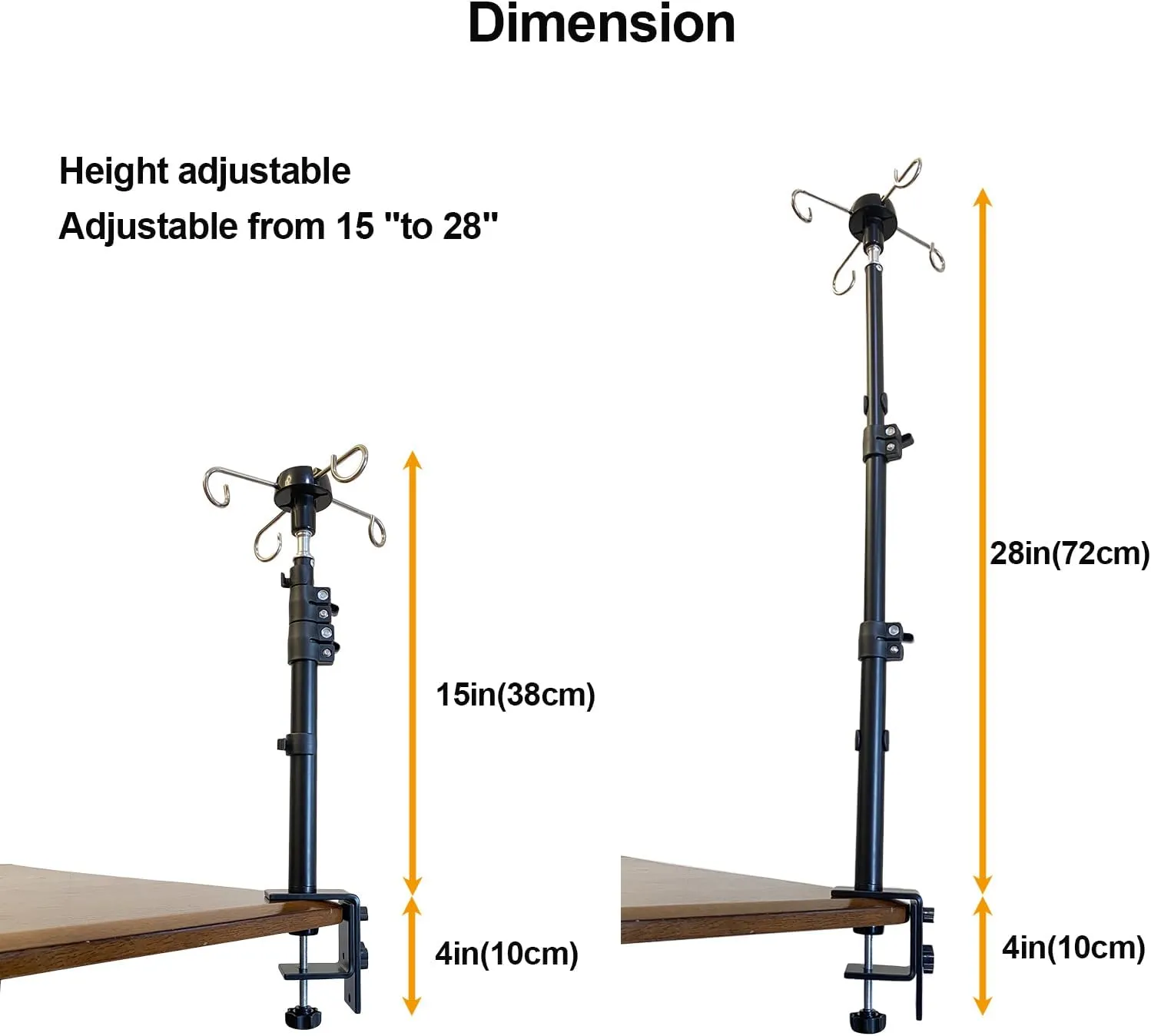 Rotary Tool Hanger Flex Shaft Accessories Holder Stand Compatible with Foredom Dremel Grobet Tools,Height Adjustable Rotary Motor Mount with Table Clamp(28inchs)