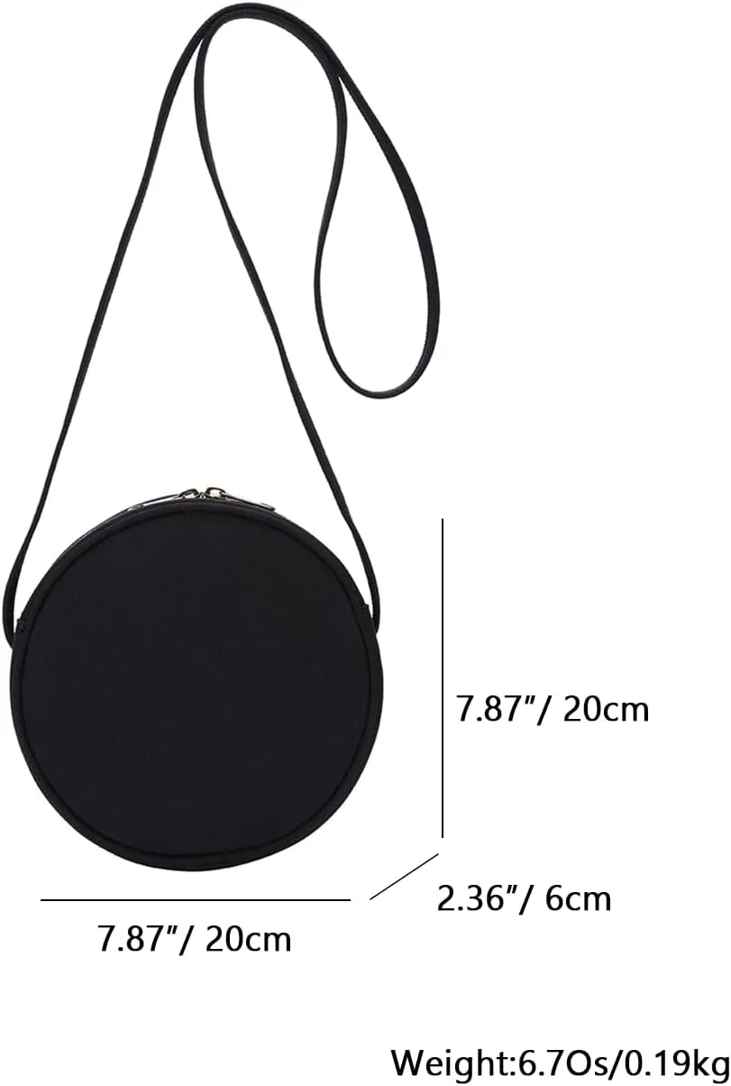 Round Crossbody Bags, Fashion Circle Crossbody Purse Clutch Handbag, Lightweight