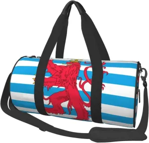 Round Duffle Bag Civil Ensign Of Luxembourg Unisex Travel Bag Duffle Bag