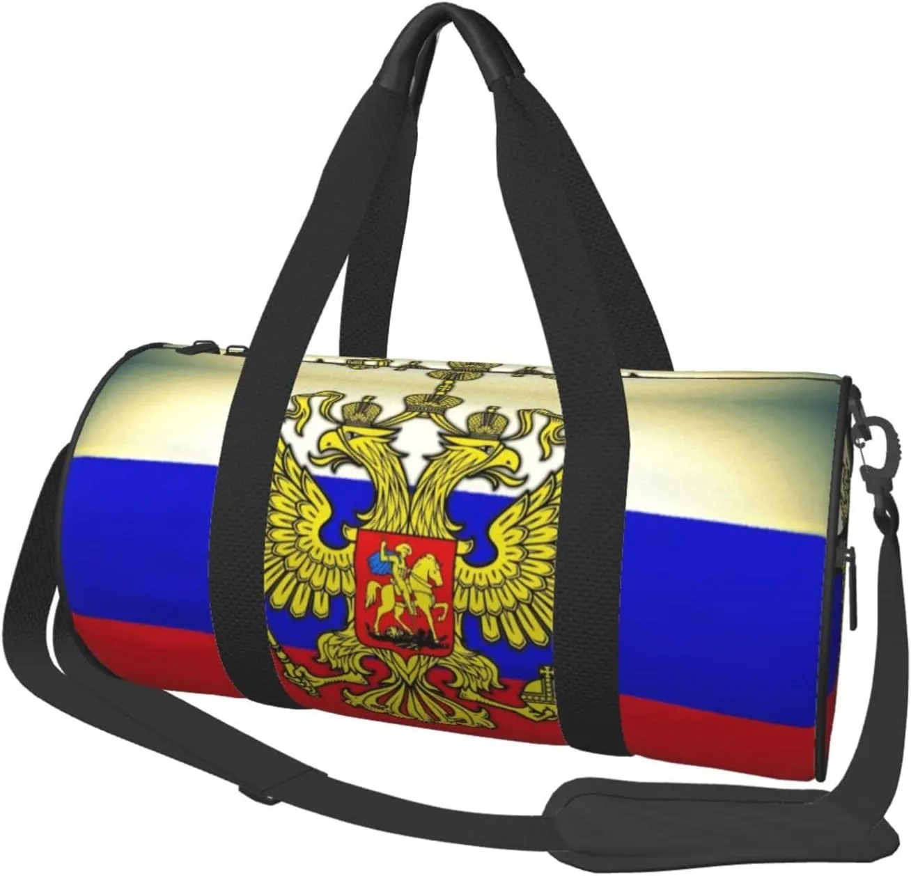 Round Duffle Bag Russian Flag Unisex Travel Bag Duffle Bag