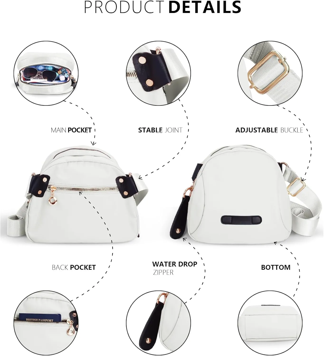 Round Small Crossbody Purses for Women Trendy, Travel Purse Handbags, Shoulder Bag Crossbody Bags for Women