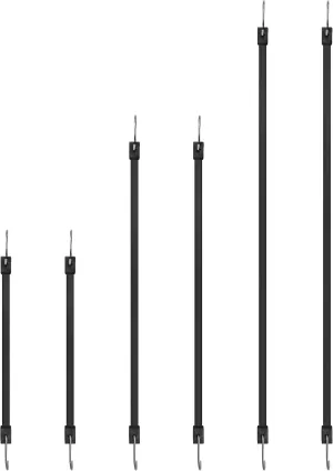 Rubber Bungee Cords Assorted Sizes, Rubber Flat Bungee Cords with Hooks, Bungee Cords Heavy Duty Outdoor 21 31 41 Inch, 100% EPDM Bungee Straps Tie Down for Cargo Tarps Van Motorcycle Truck(6 Pack)