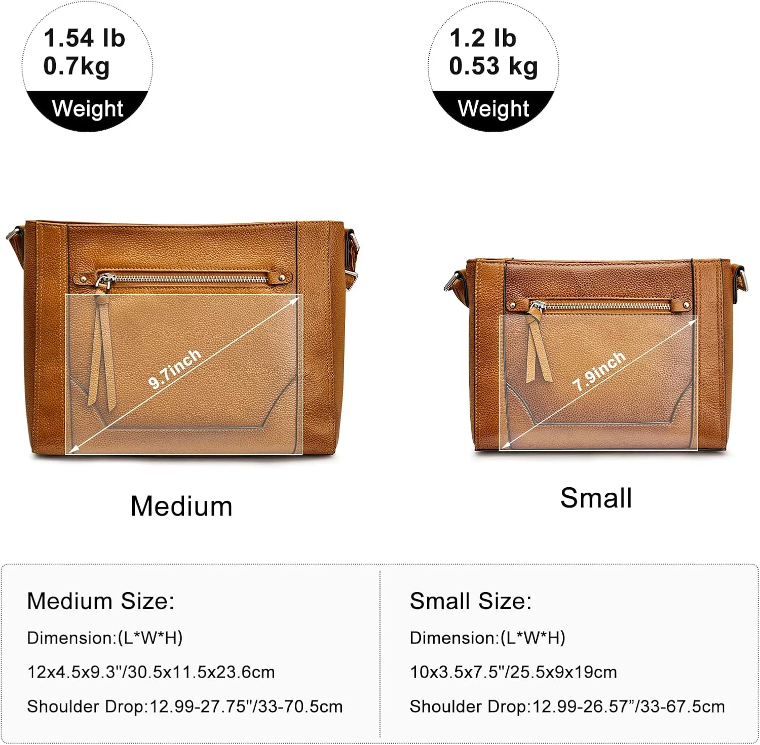S-ZONE Medium Women Genuine Leather Crossbody Bags Cowhide Shoulder Handbag Ladies Purse