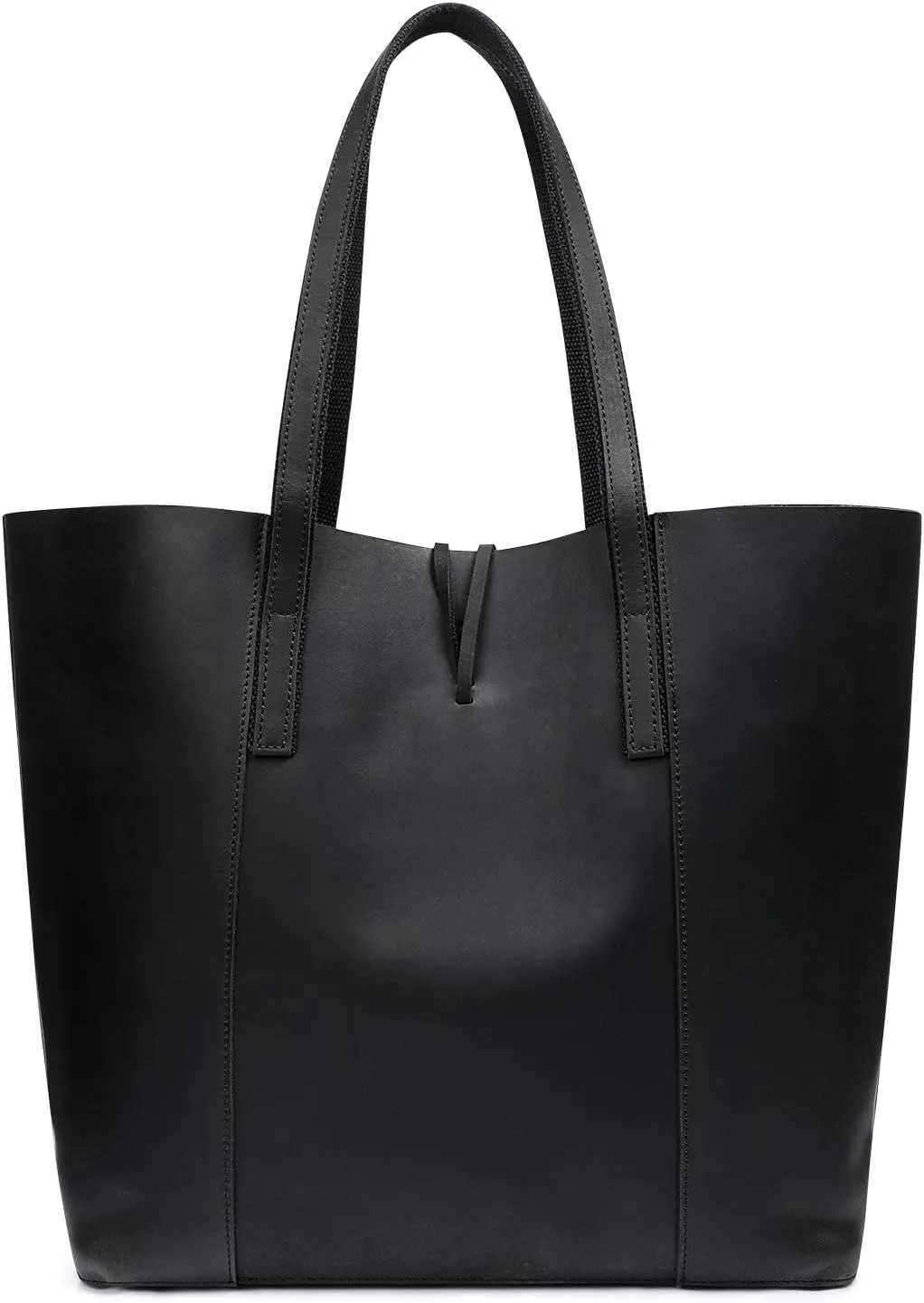 S-ZONE Vintage Genuine Leather Tote Bag for Women Large Shoulder Purse Handbag