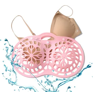 Sablier Bra Laundry Bag, Lingerie Bags for Washing Delicates, Button Slot Design, Durable & Resistant to Deformation, Silicone Bra Wash Bags for Sports Sexy Maternity Seamless Bras