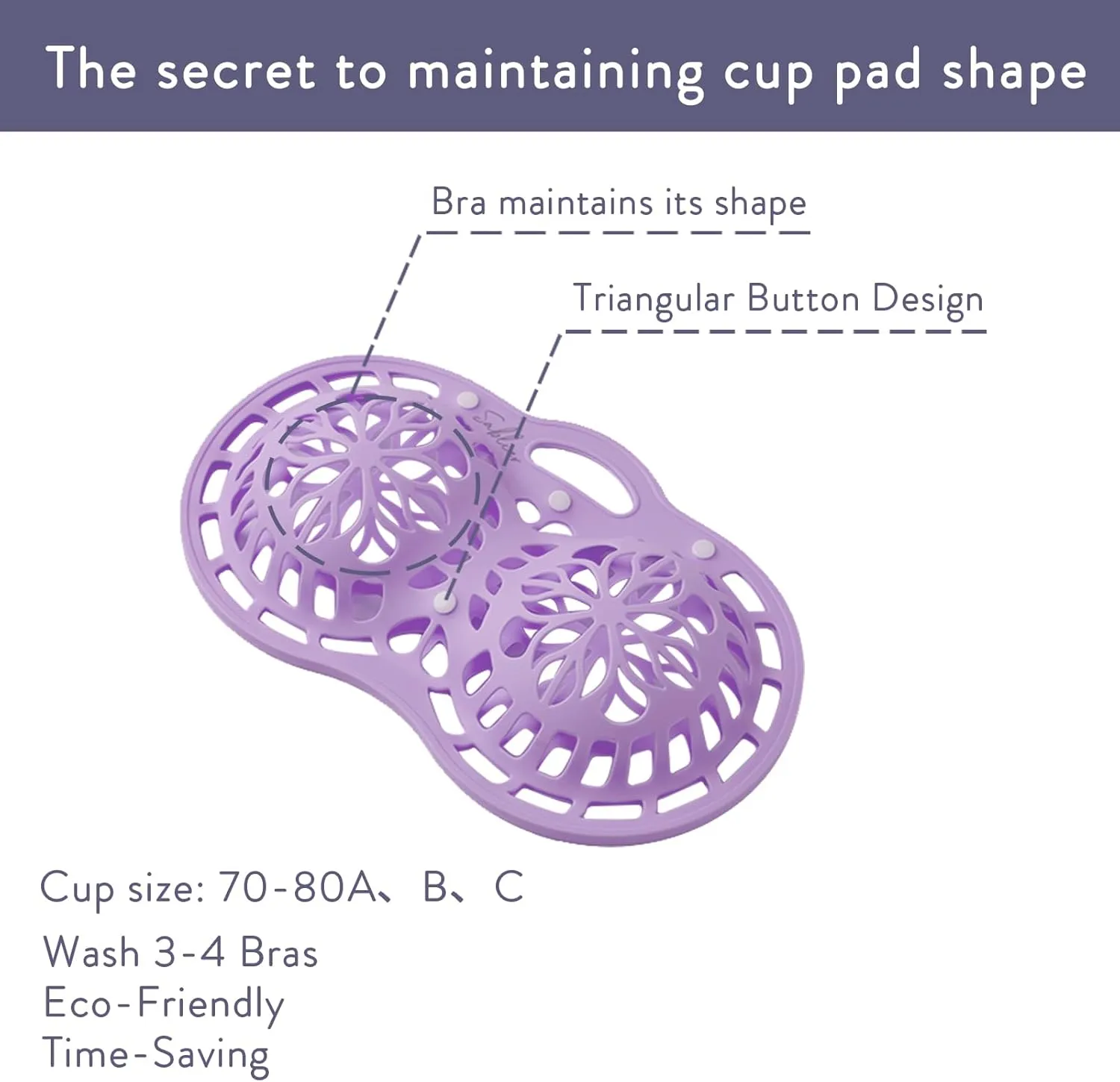 Sablier Bra Laundry Bag, Lingerie Bags for Washing Delicates, Button Slot Design, Durable & Resistant to Deformation, Silicone Bra Wash Bags for Sports Sexy Maternity Seamless Bras