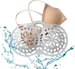 Sablier Bra Laundry Bag, Lingerie Bags for Washing Delicates, Button Slot Design, Durable & Resistant to Deformation, Silicone Bra Wash Bags for Sports, Sexy, Maternity, Seamless Bras