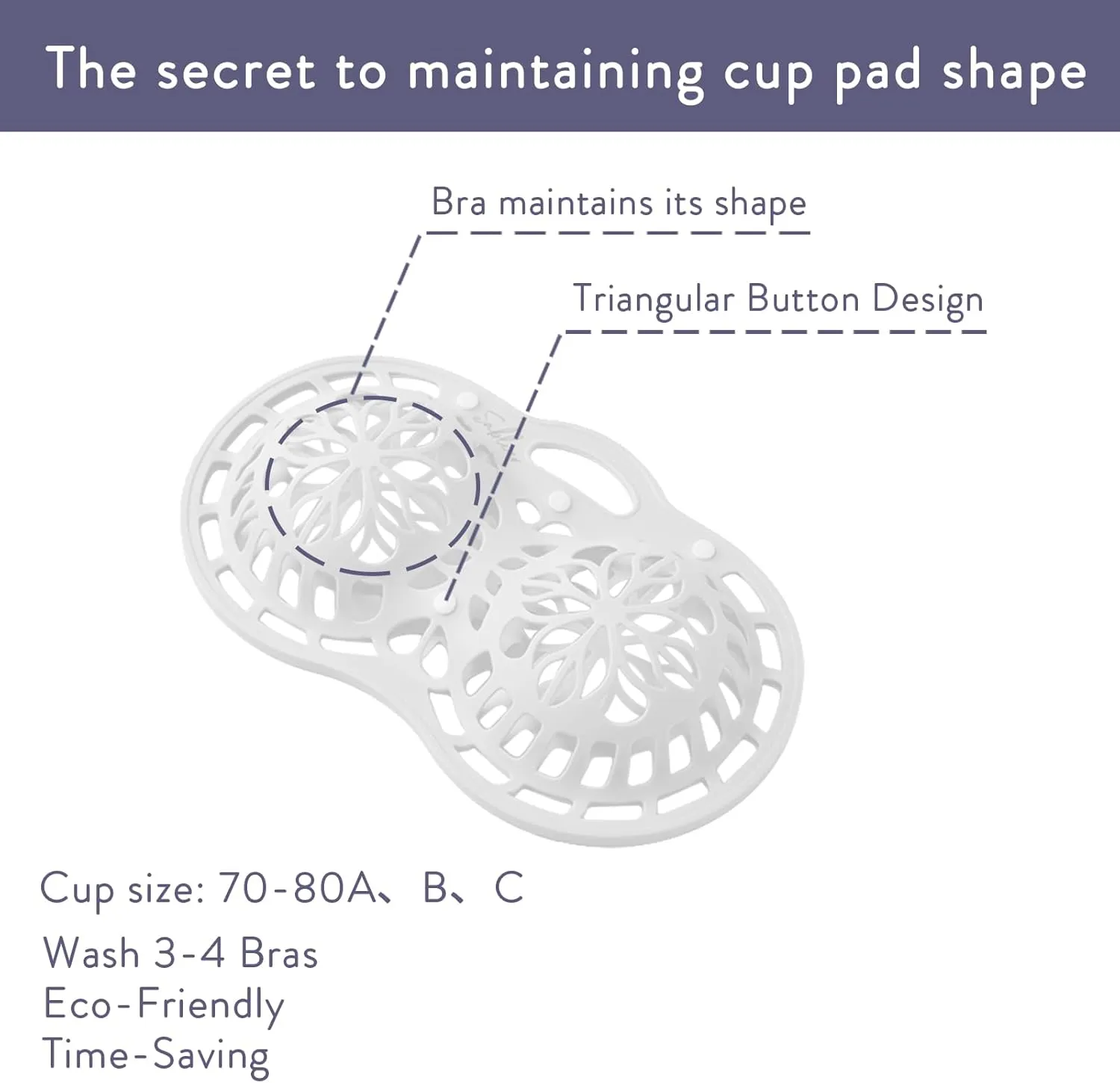 Sablier Bra Laundry Bag, Lingerie Bags for Washing Delicates, Button Slot Design, Durable & Resistant to Deformation, Silicone Bra Wash Bags for Sports, Sexy, Maternity, Seamless Bras