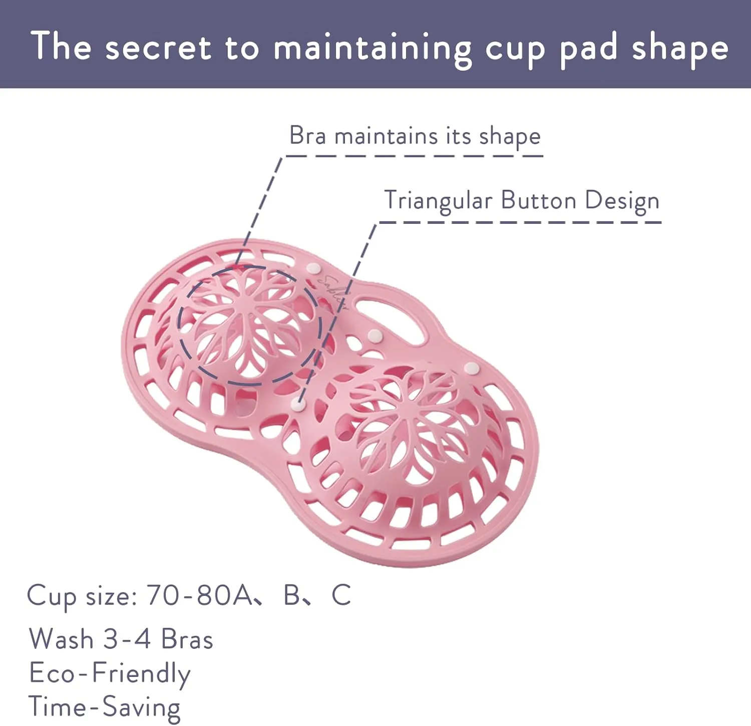 Sablier Bra Laundry Bag, Lingerie Bags for Washing Delicates, Button Slot Design, Durable & Resistant to Deformation, Silicone Bra Wash Bags for Sports Sexy Maternity Seamless Bras