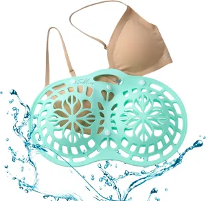 Sablier Bra Laundry Bag, Lingerie Bags for Washing Delicates, Button Slot Design, Durable & Resistant to Deformation, Silicone Bra Wash Bags for Sports, Sexy, Maternity, Seamless Bras