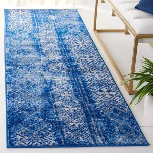 SAFAVIEH Adirondack Collection Runner Rug - 2'6" x 8', Silver & Blue, Moroccan Boho Distressed Design, Non-Shedding & Easy Care, Ideal for High Traffic Areas in Living Room, Bedroom (ADR111F)