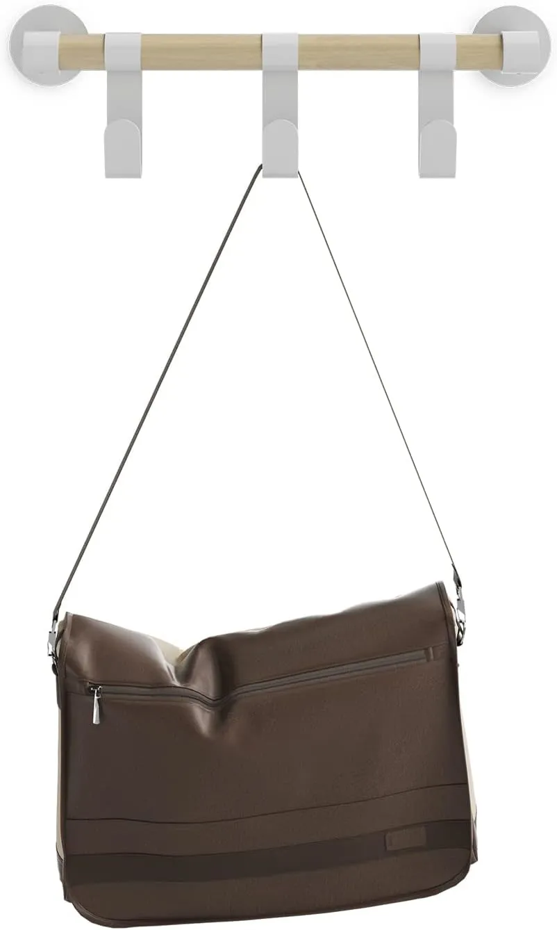 Safco Products Resi Coat Wall Mounted Rack with 3 Sturdy Hooks for Hanging Coats and Bags. Lightweight Yet Sturdy