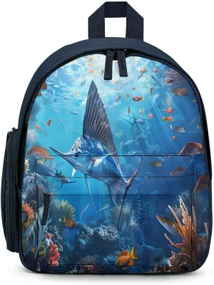 Sailfish Coral Reefs Travel Backpack Water Resistant Luggage Daypack Business Weekender Bag for Men Women