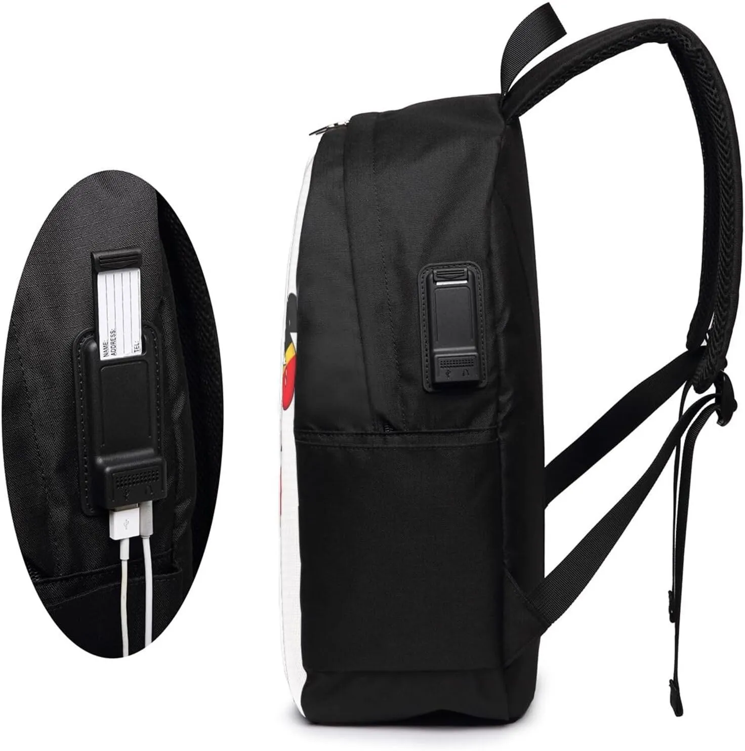 Saint Kitts Nevis Flag Laptop Backpacks Travel Backpack Casual Business Daypack Sport Rucksack Computer Bag Fits up to 17 Inch Notebook with USB Port
