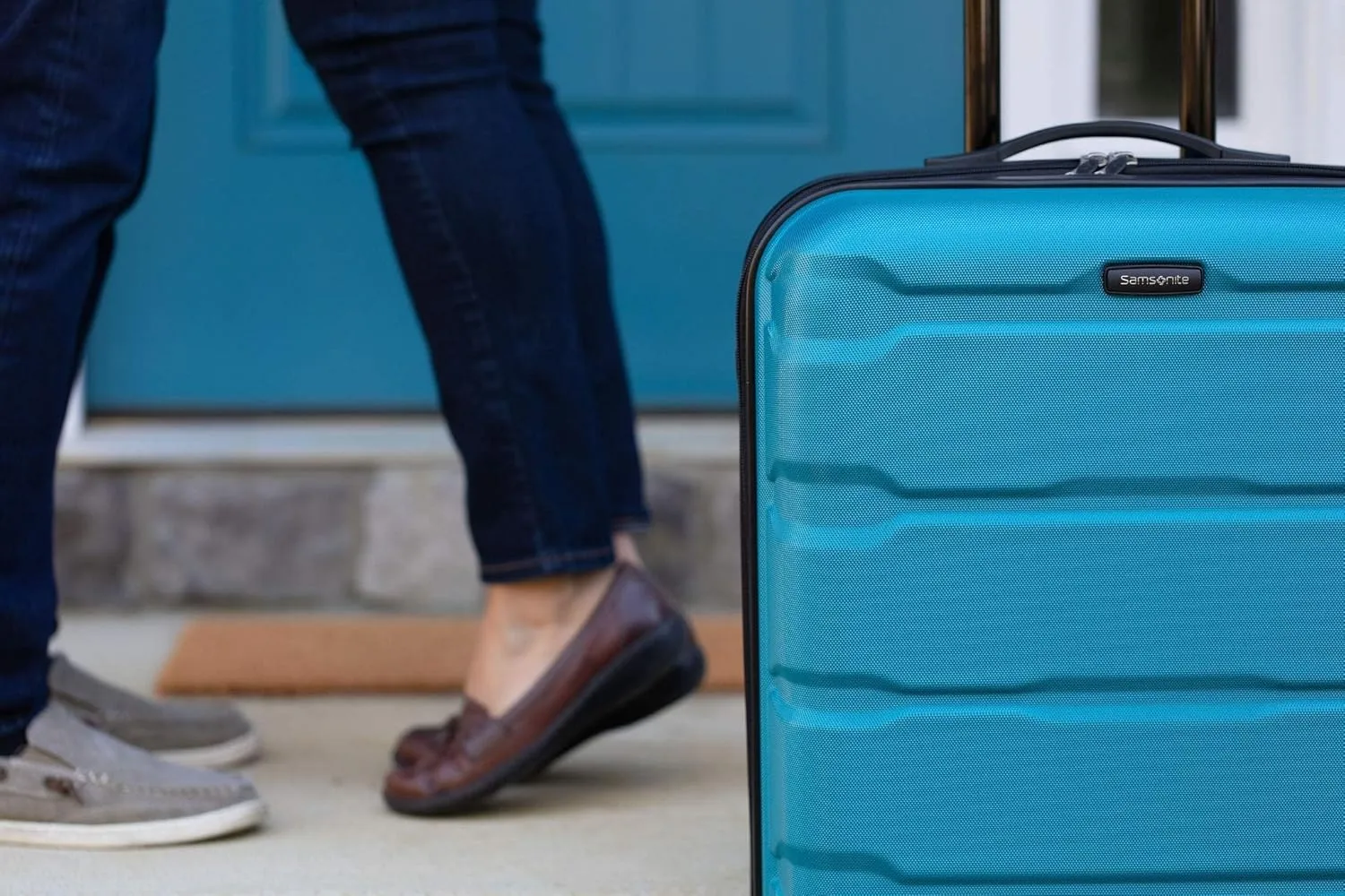 Samsonite Omni PC Hardside Expandable Luggage with Spinner Wheels, Caribbean Blue, 3-Piece Set (20/24/28)