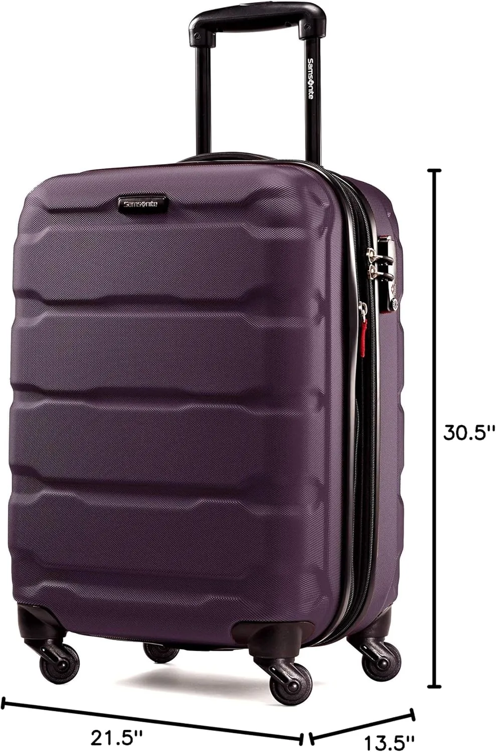 Samsonite Omni PC Hardside Expandable Luggage with Spinner Wheels, Purple, 3-Piece Set (20/24/28)
