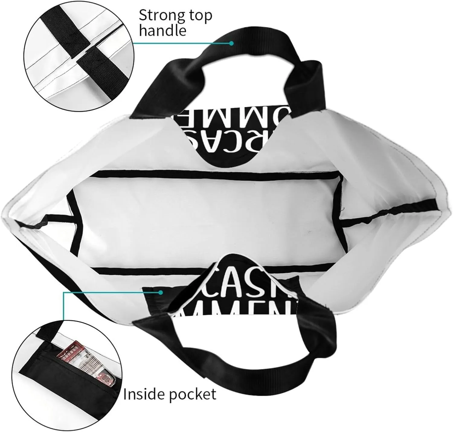 Sarcastic Comment Loading Women'S Lightweight Canvas Handbag Reusable Shopping Bag