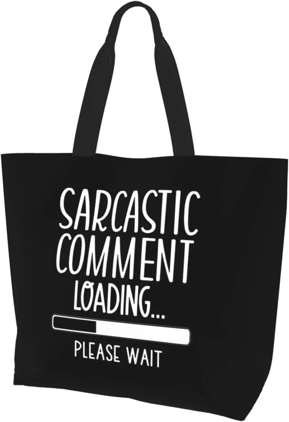 Sarcastic Comment Loading Women'S Lightweight Canvas Handbag Reusable Shopping Bag