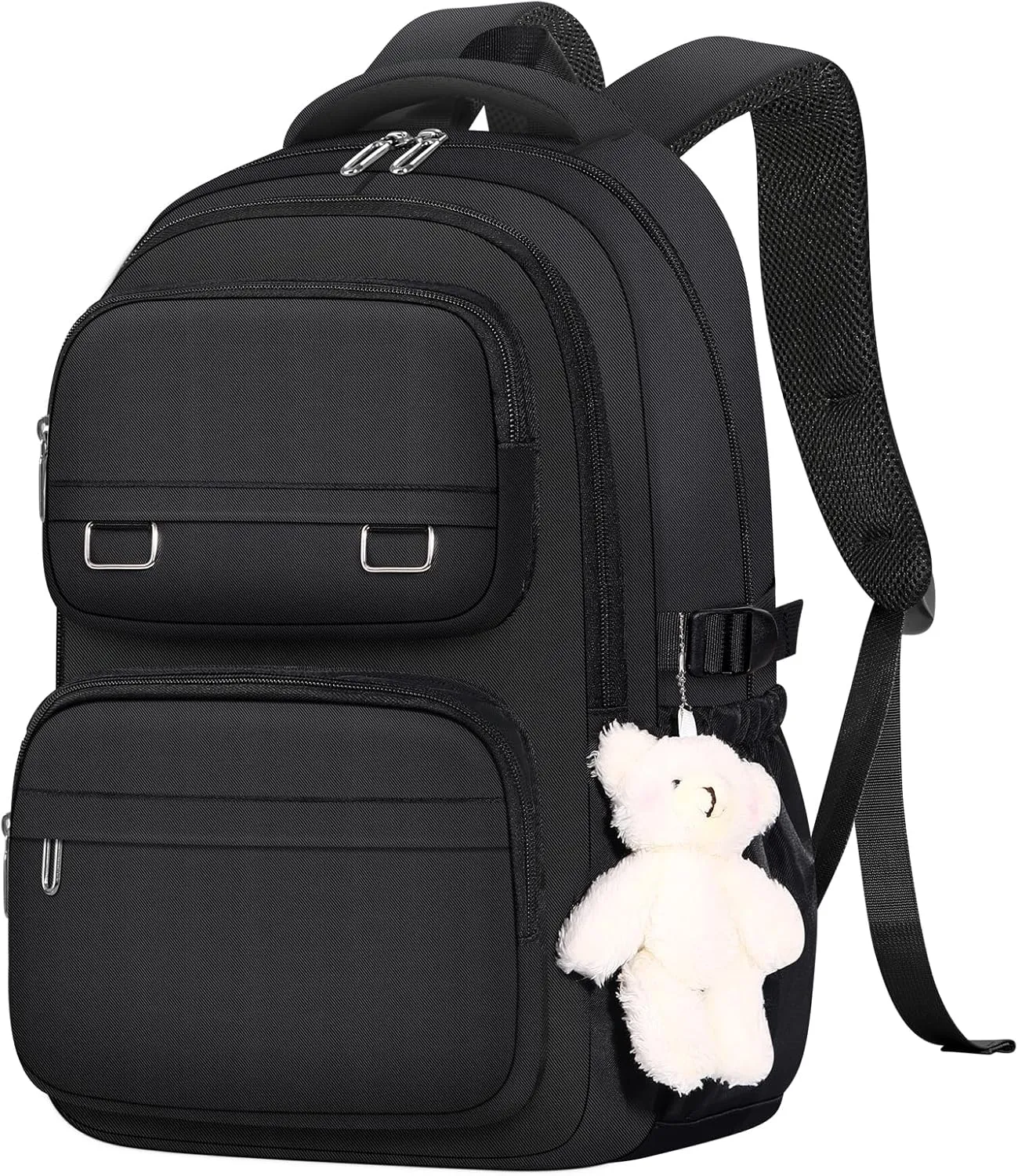 School Backpack for Kids Girls Cute Travel Backapck for College Women Men Casual Laptop Bookbag for Teen Student(Black)
