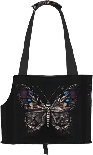 Science Butterfly Printed Pet Shoulder Bag, Specially Designed for Small Dogs and Cats, Multifunctional Shoulder and Handbag
