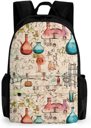 Science Chemical Knowledge Laptop Backpack Casual Travel Backpack Durable Daypack with Pocket for Women Men
