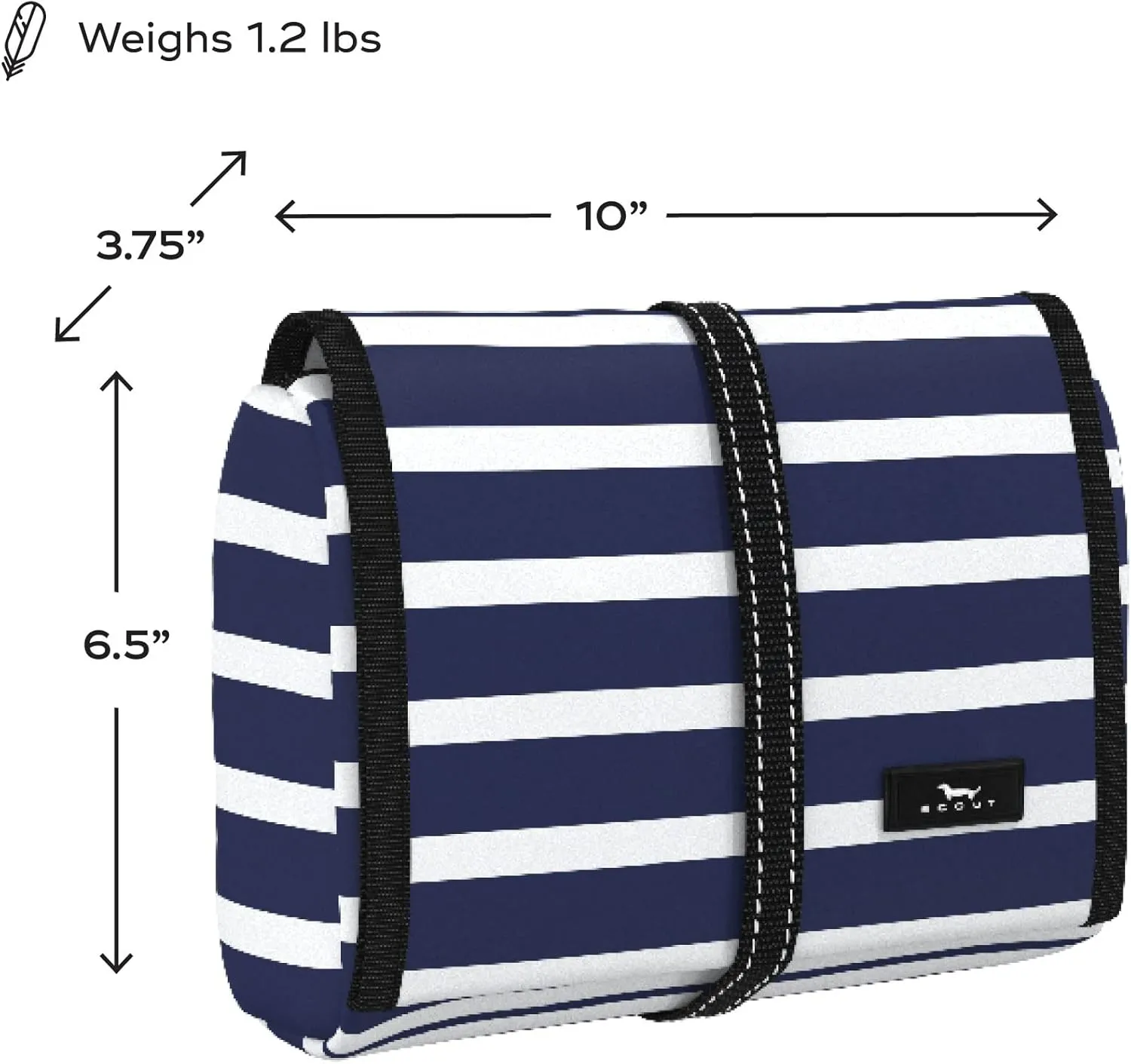 SCOUT Beauty Burrito Hanging Toiletry and Cosmetic Organizer with 3 Compartments