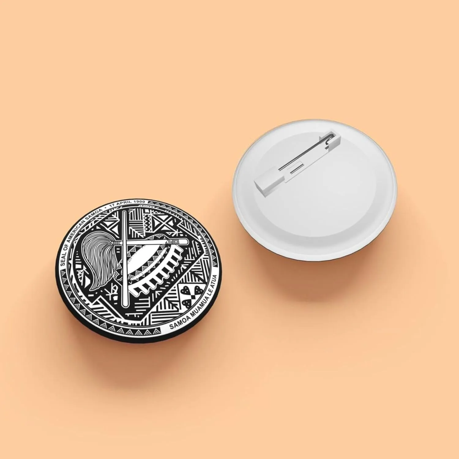 Seal Of American Samoa Express Your Unique Style with Our Fashionable Round Badges