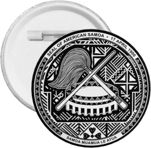 Seal Of American Samoa Express Your Unique Style with Our Fashionable Round Badges
