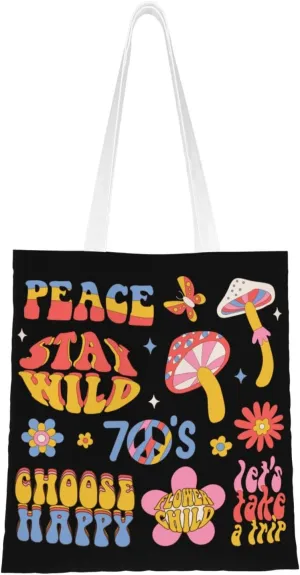 Seamless Diagram Tote Bag for Women Canvas Shopping Bags Reusable Large Capacity Casual Shoulder Handbags Grocery Bags DIY Gift Bags