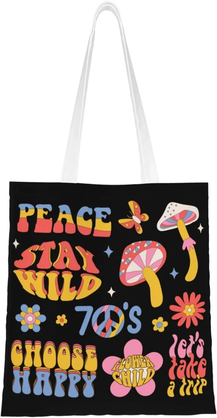 Seamless Diagram Tote Bag for Women Canvas Shopping Bags Reusable Large Capacity Casual Shoulder Handbags Grocery Bags DIY Gift Bags