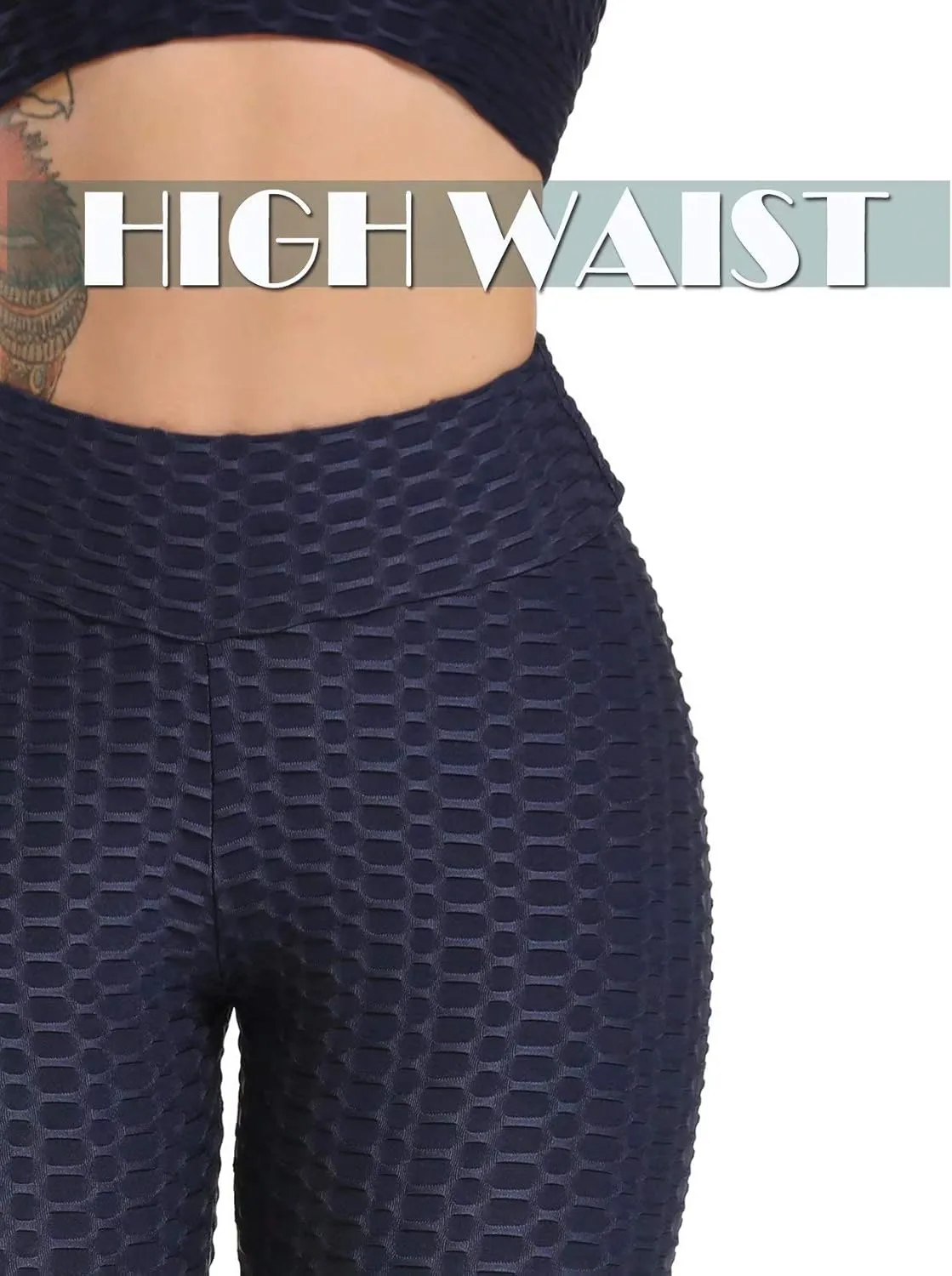 SEASUM Women's High Waist Yoga Pants Tummy Control Slimming Booty Leggings Workout Running Butt Lift Tights