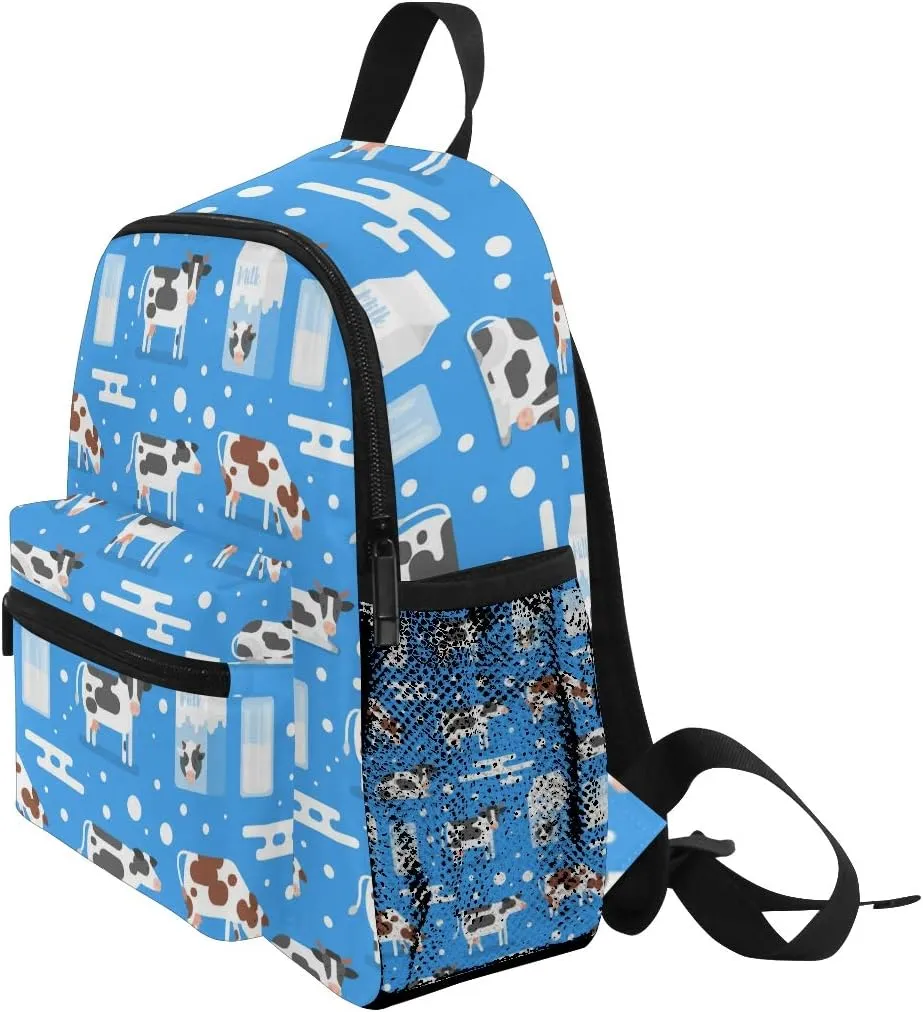 senya Kids Backpack Cow With Milk Preschool Bag for Toddler Boy Girls Schoolbag One Size