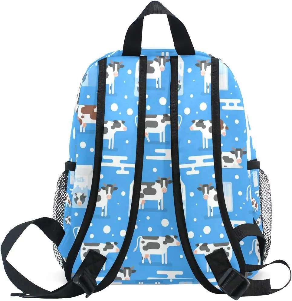 senya Kids Backpack Cow With Milk Preschool Bag for Toddler Boy Girls Schoolbag One Size