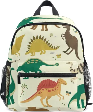 senya Kids Backpack Dinosaur Vintage Color Preschool Bag for Toddler Boy Girls Schoolbag One Size