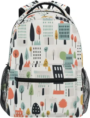 senya Suburban Residential Housing Backpack School Bag Travel Daypack for Boys Girls