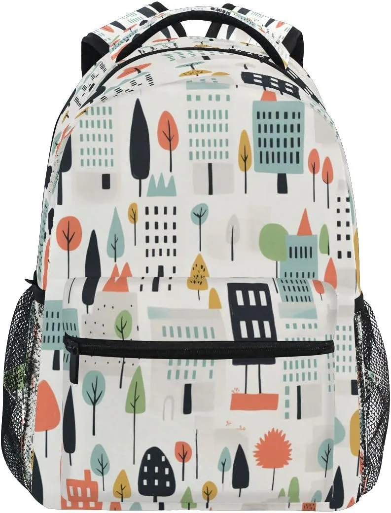 senya Suburban Residential Housing Backpack School Bag Travel Daypack for Boys Girls