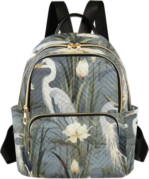 senya Swamp Plants and Bird Women Backpack Purse Travel Daypack Shoulder Bag